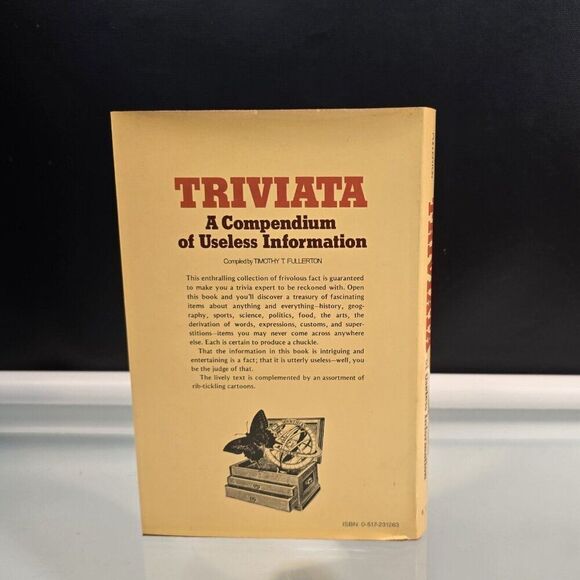 Triviata: A Compendium of Useless Information By Timothy T. Fullerton 1975 HC - Picture 3 of 10